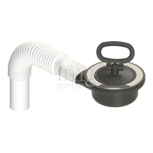 Piletta a gomito con tubo estensibile per lavelli con foro 50