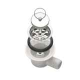 Piletta a gomito per scarico diametro 20 per lavelli con foro 40 mm