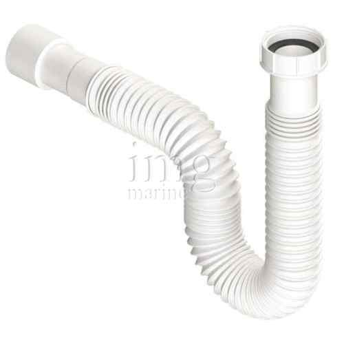Tubo di scarico estensibile per pilette filettate