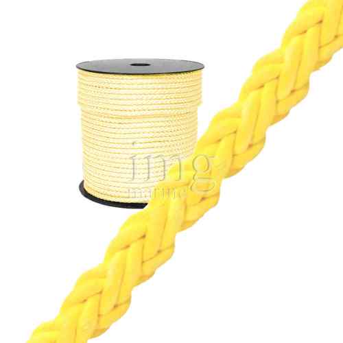 Cima ormeggio galleggiante 6T Square PP Giallo Bobina