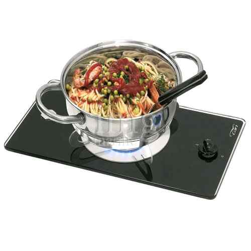 Fornello a gas con piano in vetro temperato CAN - 1 fuoco