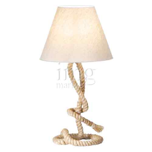 Lampada da tavolo con supporto in canapa H 70