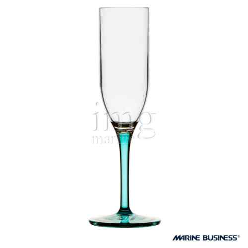 Bicchieri Flute infrangibili in Ecozen serie Turquoise Marine Business
