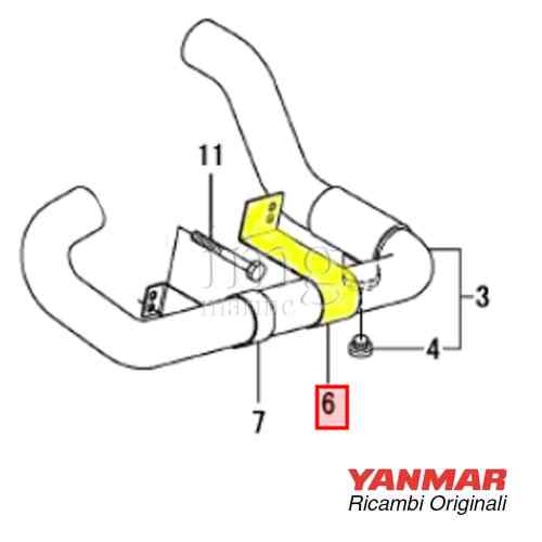 Supporto tubo acqua dolce 3YM30