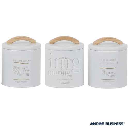 Barattoli piccoli Menorca Marine Business - Set 3 pezzi colore Bianco