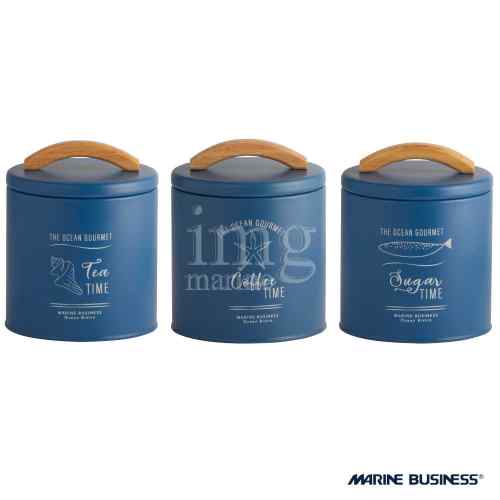 Barattoli piccoli Menorca Marine Business - Set 3 pezzi colore Blu