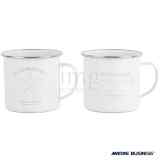 Mug serie Menorca Marine Business - Set 2 pezzi - Tazze con manico colore Bianco