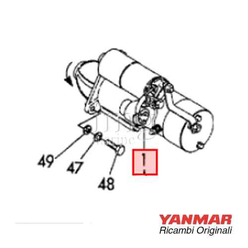 Starter motore Yanmar 6HAL2-DTN