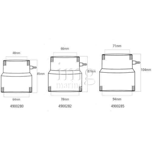 Misure Manicotto in gomma per teste premitreccia TOR
