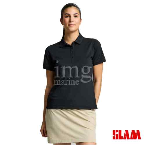 Polo Tech Pique Slam Donna Nero