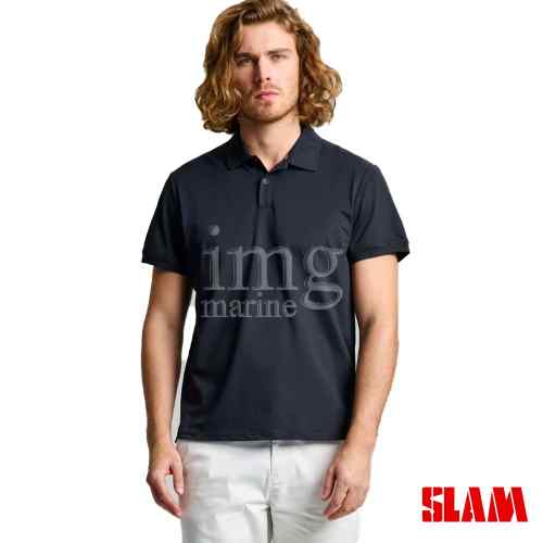Polo Tech Pique Slam Uomo Nero
