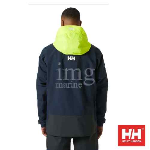 Giacca cerata PIER 4 Jacket HH Uomo Blue Navy rear