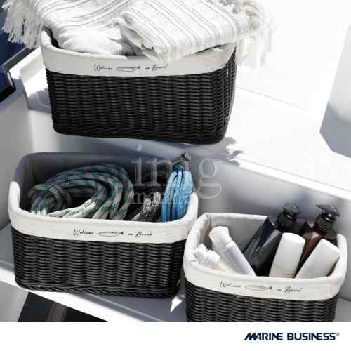 Serie Hawaii Nero Marine Business in rattan sintetico