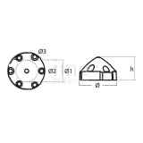 Anodo Ogiva 6 fori Max-Prop 3 Pale misure