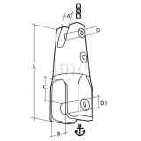 Giunto ancora girevole Sidermarine G70 misure