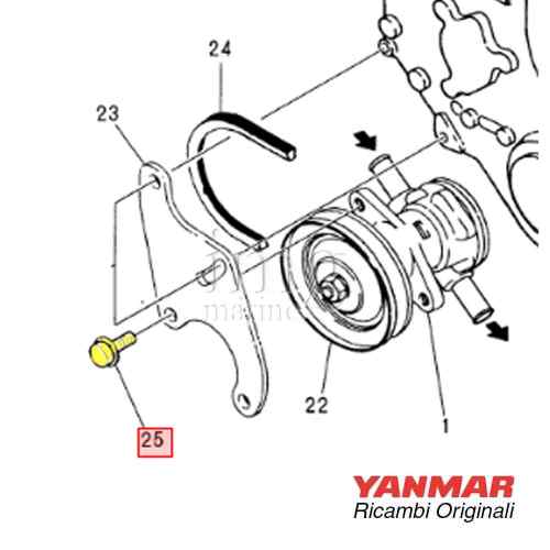 Perno M8x12 pompa 3GM30-YEU