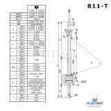 Avvolgifiocco manuale 811-T Plastimo - Misure