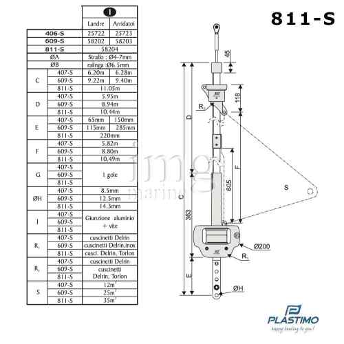 Avvolgifiocco manuale 811-S Plastimo - Misura