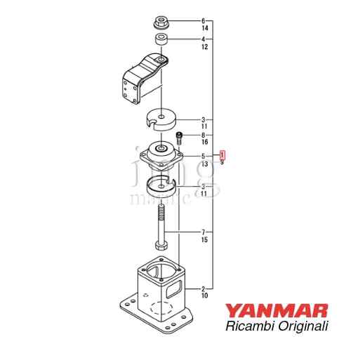 Supporto elastico antivibrante 4JH110
