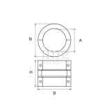 Anodo a collare piatto in zinco per asse elica - Misura