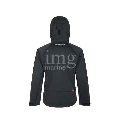 Giacca SoftShell nero Typhoon retro