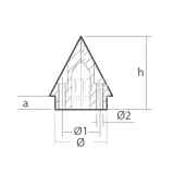 Anodo Ogiva per Max-Prop 2 pale - Misure