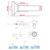 Boetta luminosa LED Solas/Med VSG misure