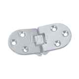 Cerniera con arresto per tavoli 80x30 acciaio inox