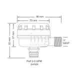 Filtro Pumpgard Jabsco 90° Filettato 1/2 pollice - Misure