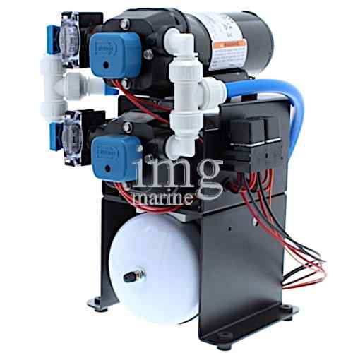 Sistema combinato Double Stack 40PSI 34 l/min Jabsco - 2 autoclavi con vaso di espansione.