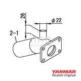 Scarico a gomito Yanmar 2/3YM disegno imbocco 22 mm