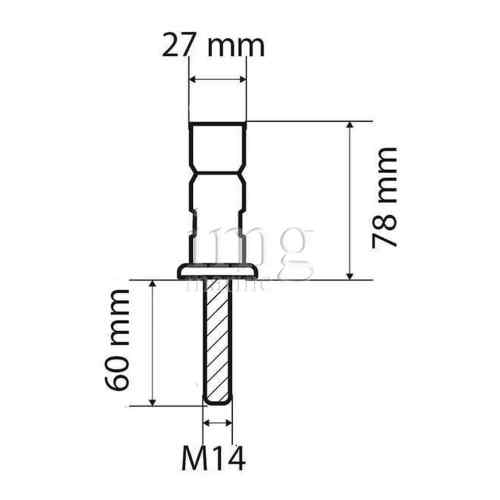Basi a perno in acciaio inox 25