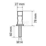 Basi a perno in acciaio inox 25