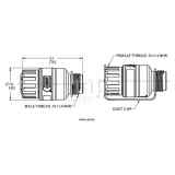 Regolatore pressione Acqua entrata Jabsco misure