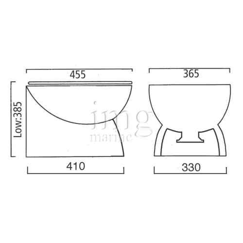 Wc Toilet elettrica Ocean Luxury Basso misure