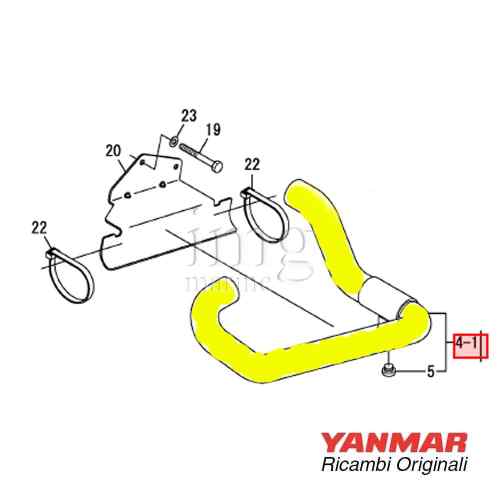 Tubo scambiatore YM 128790-49051
