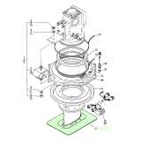 Guarnizione di protezione per piedi Saildrive Yanmar originale disegno tecnico