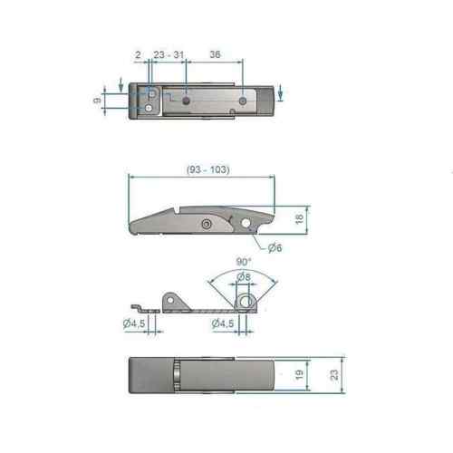 Chiusura a leva Safelock Roca Nero