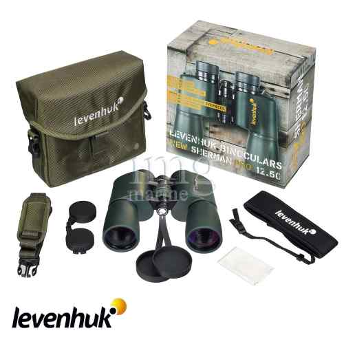 Binocolo 12x50 Sherman Pro Levenhuk confezione