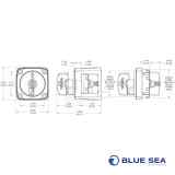 Staccabatteria bipolare 300A Blue Sea misure