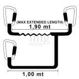 Misure cordone ombelicale Segura staticao - elastico 3 moschettoni