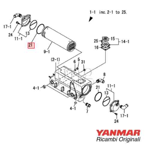 Oring scambiatore di calore 4JH