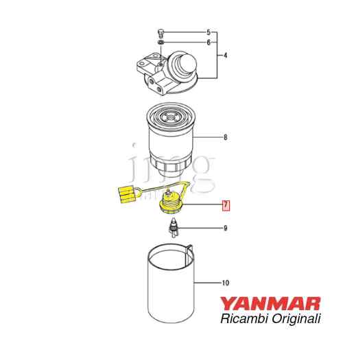Sensore prefiltro Yanmar 3JH 4JH 4LH