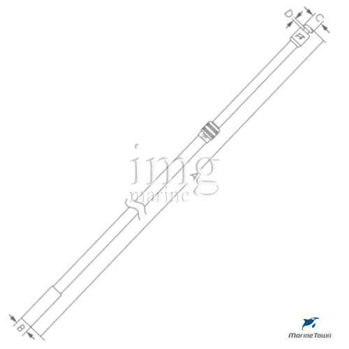 Sunshade palo di sostegno telescopico - Misure