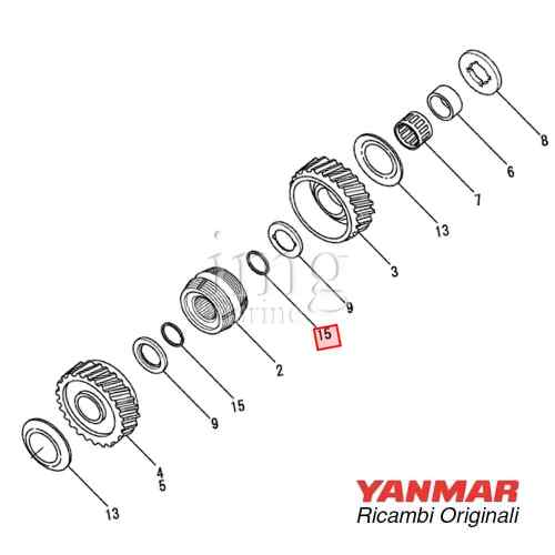 Circlip invertitore KM4A KM35P Kanzaki Yanmar