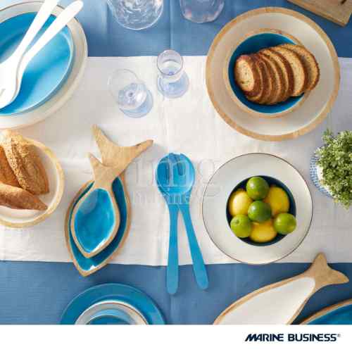 Stoviglie serie Maldivas Ivory e Deep Blu Marine Business