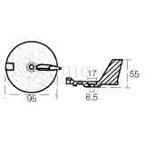 Anodo a pinna Yamaha - Selva misure