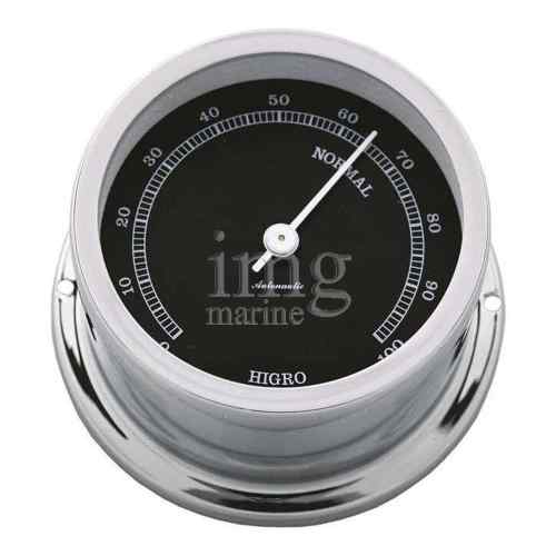 Strumenti meteo Black Chrome Ø72 igrometro