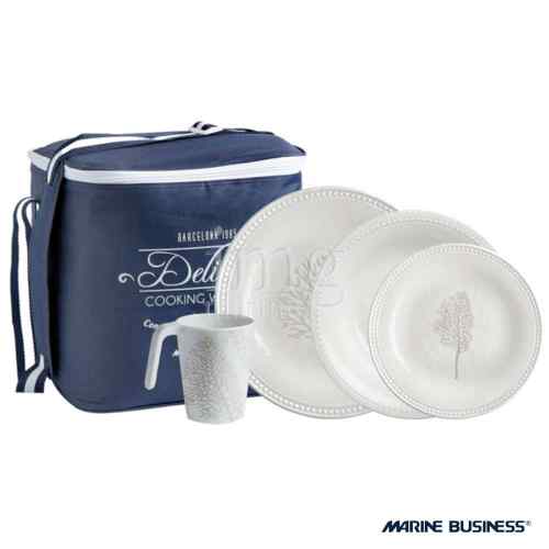 Stoviglie infrangibili Mare Beige 17 pz Harmony Marine Business