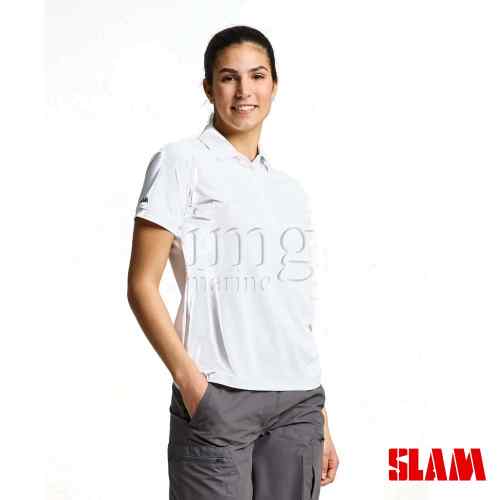Polo Tech Pique Slam Donna Glacier